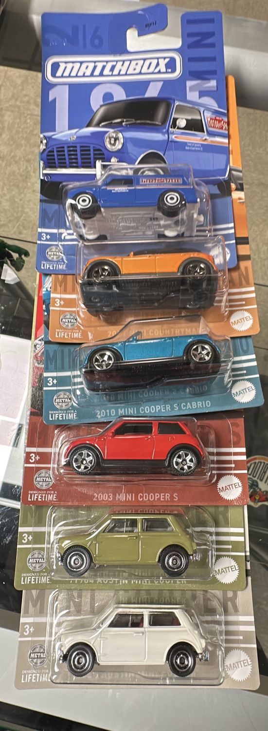 2024 Matchbox - Mini Cooper - Complete Set of (6) NEW Walmart Exclusive 