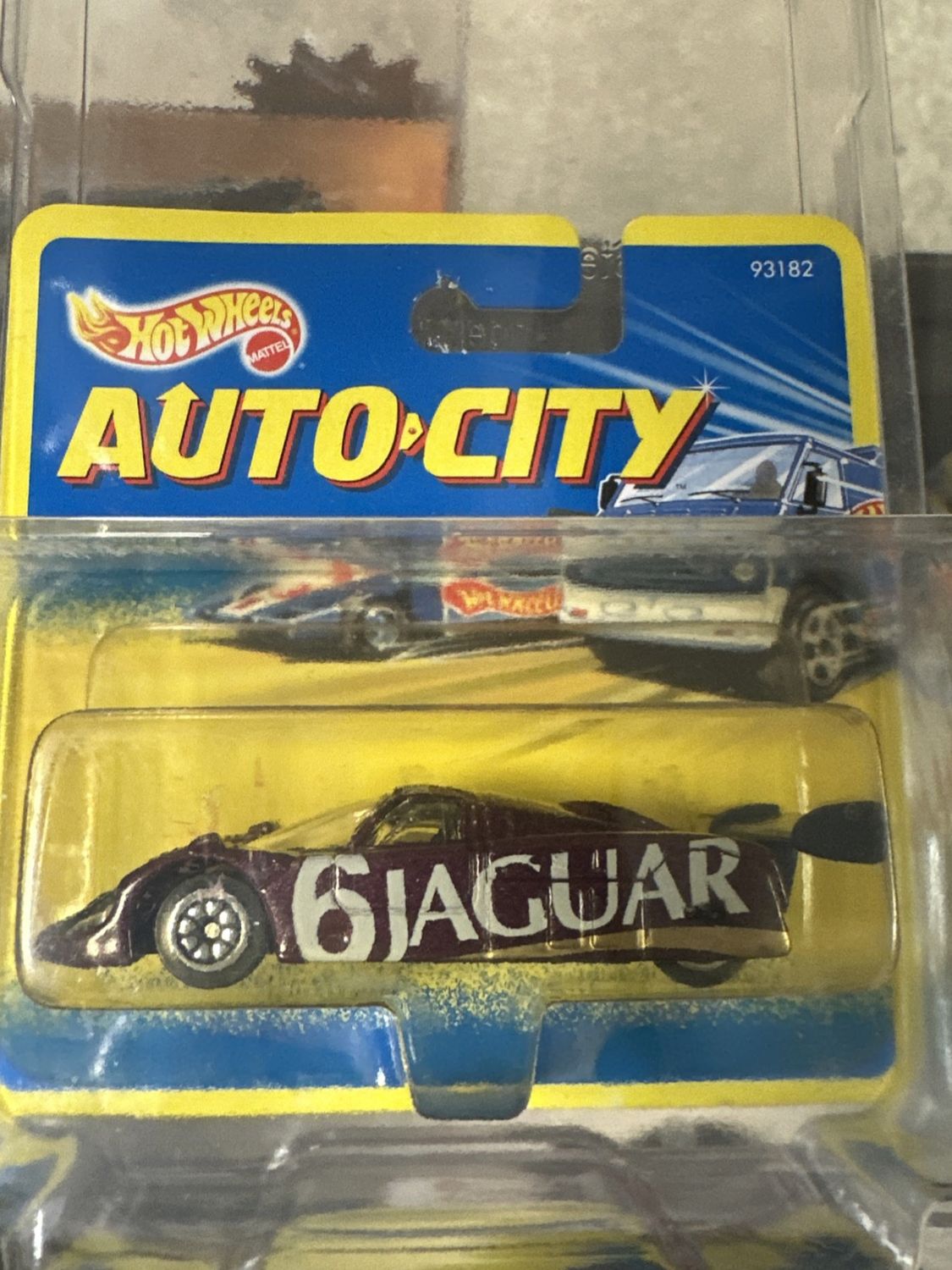 Hot Wheels Corgi Auto City Jaguar XJR12 1994 Short Card RARE VHTF 93182