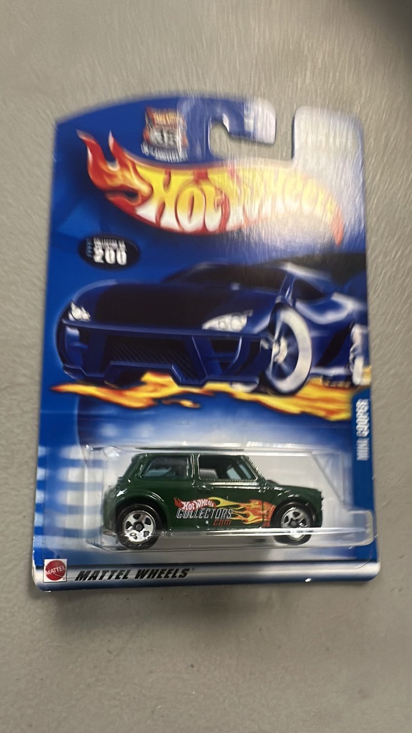 Hot Wheels Mini Cooper Dark Green Chkr Stripe