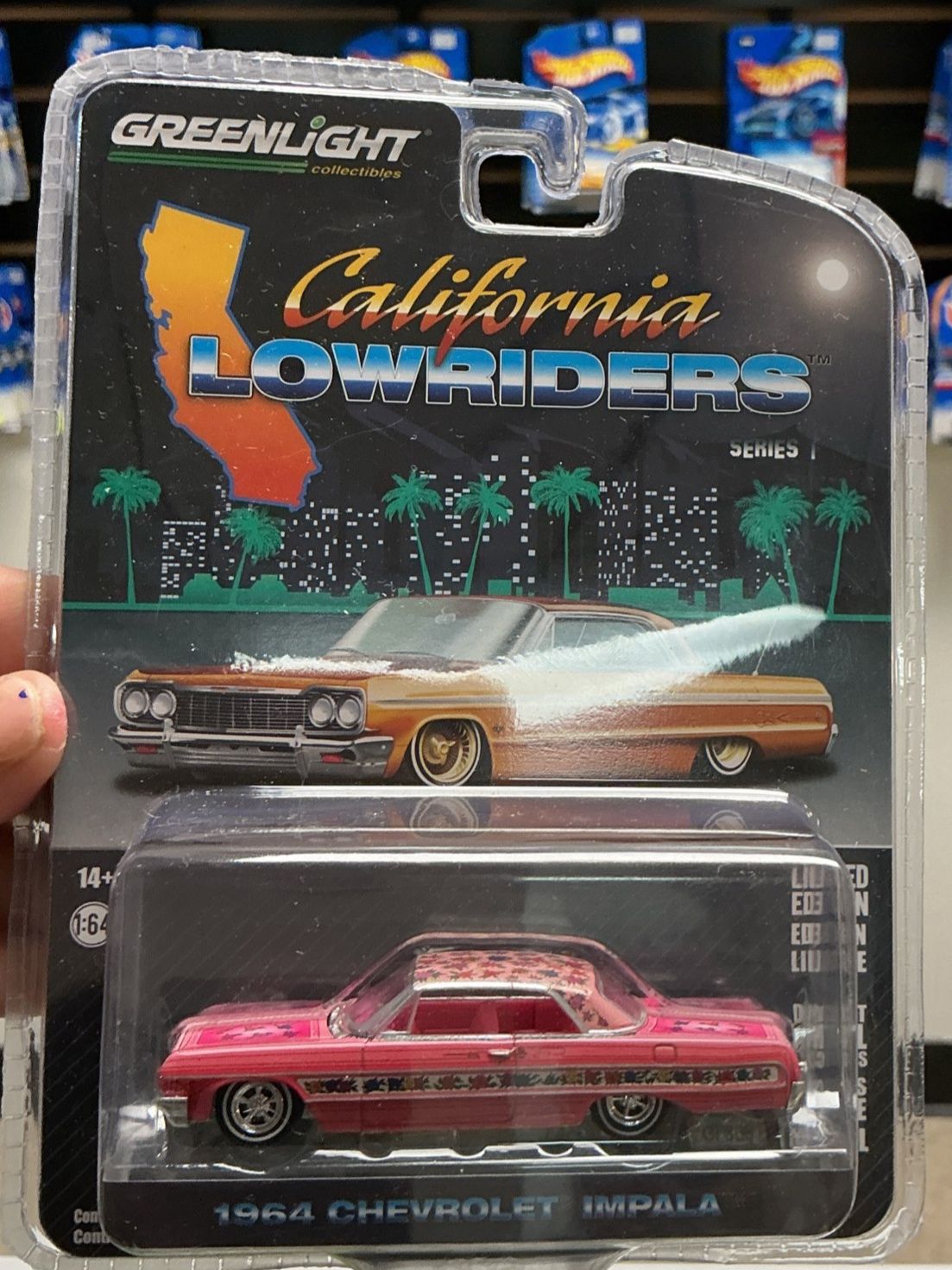 Greenlight 1964 Chevy Impala 1:64 Diecast Car California Lowriders Chase 63010-A