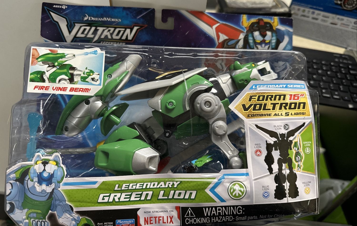 2017 Playmates Dreamworks Voltron Legendary Green Lion Figure New Netflix NEW
