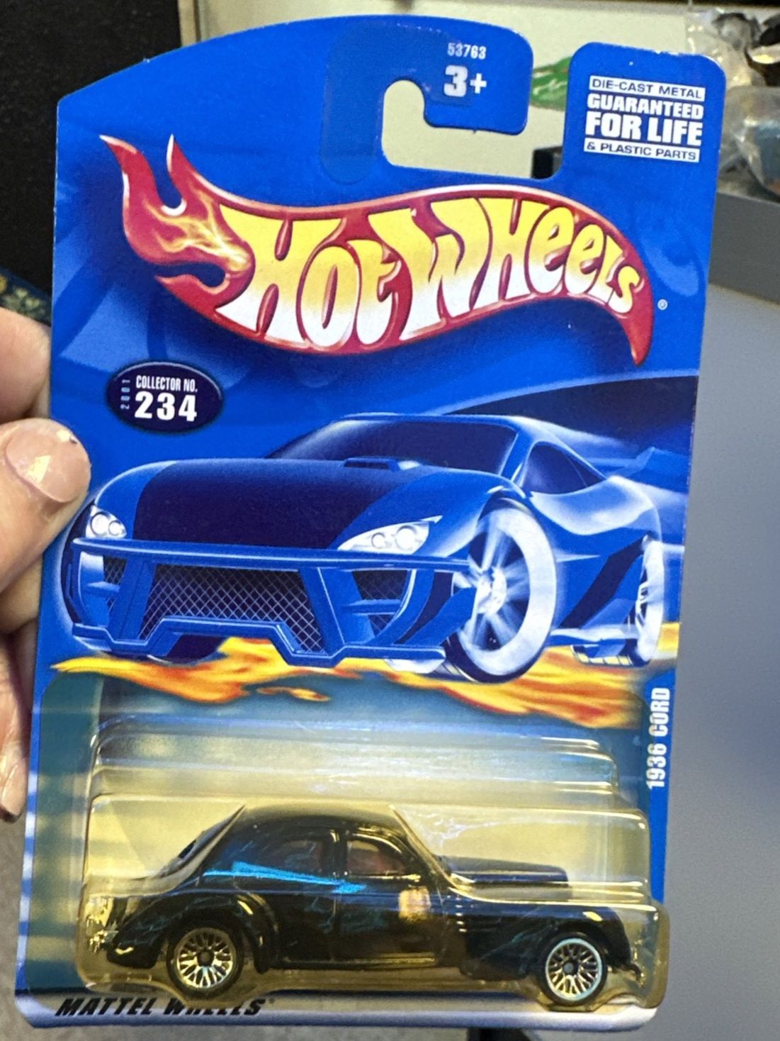 2001 Hot Wheels Main Line 1936 Cord WSP Wheels Collector #234