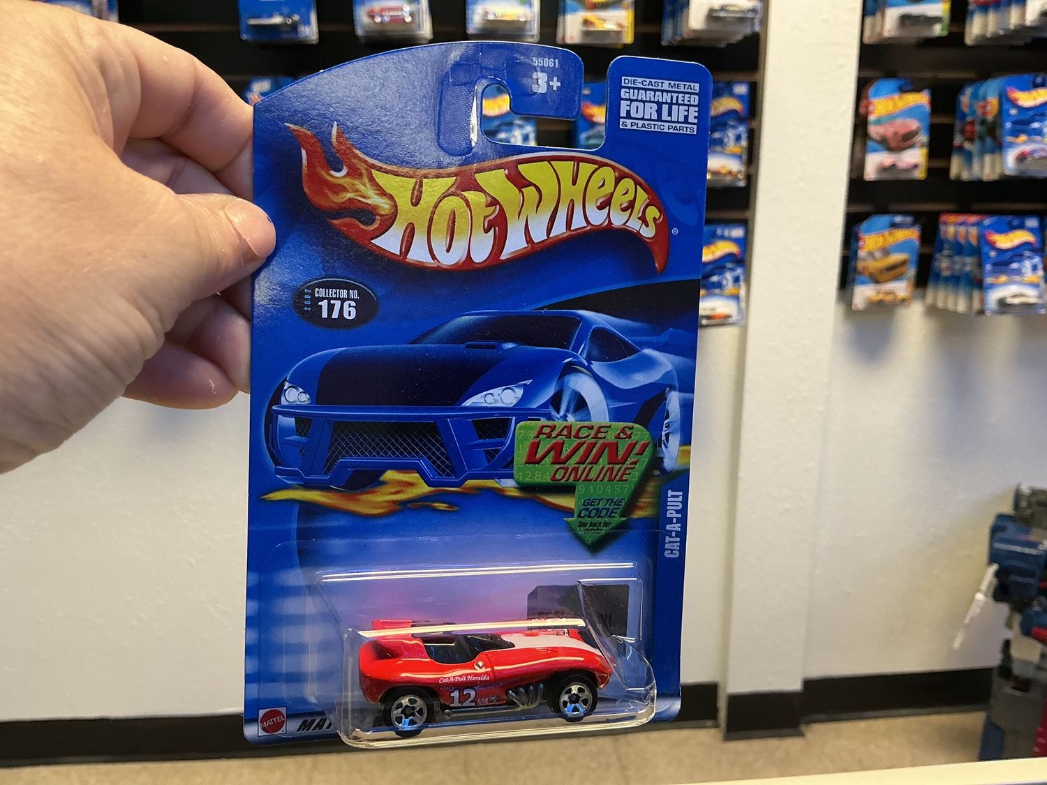 Hot Wheels 2002 Mainline Release #176 Cat-A-Pult Red w/ 5SPs