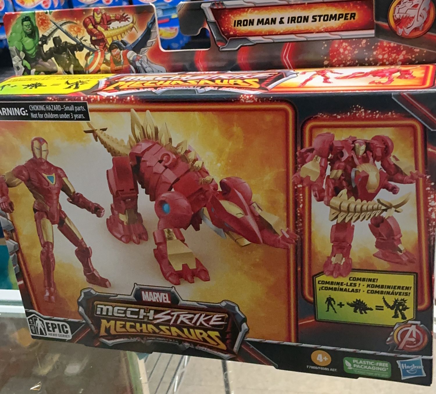 Marvel Mechstrike Mechasaur Iron Man and Iron Stomper Action Figure Hasbro