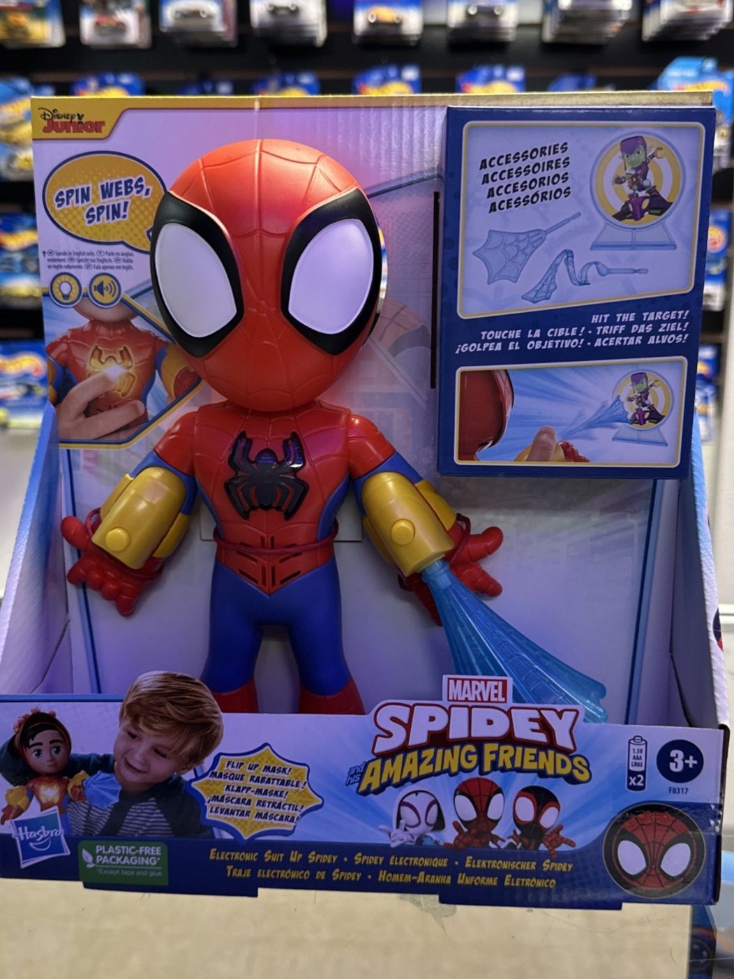 Marvel Spidey And His Amazing Friends Electronic Suit Up Spidey Action Figure