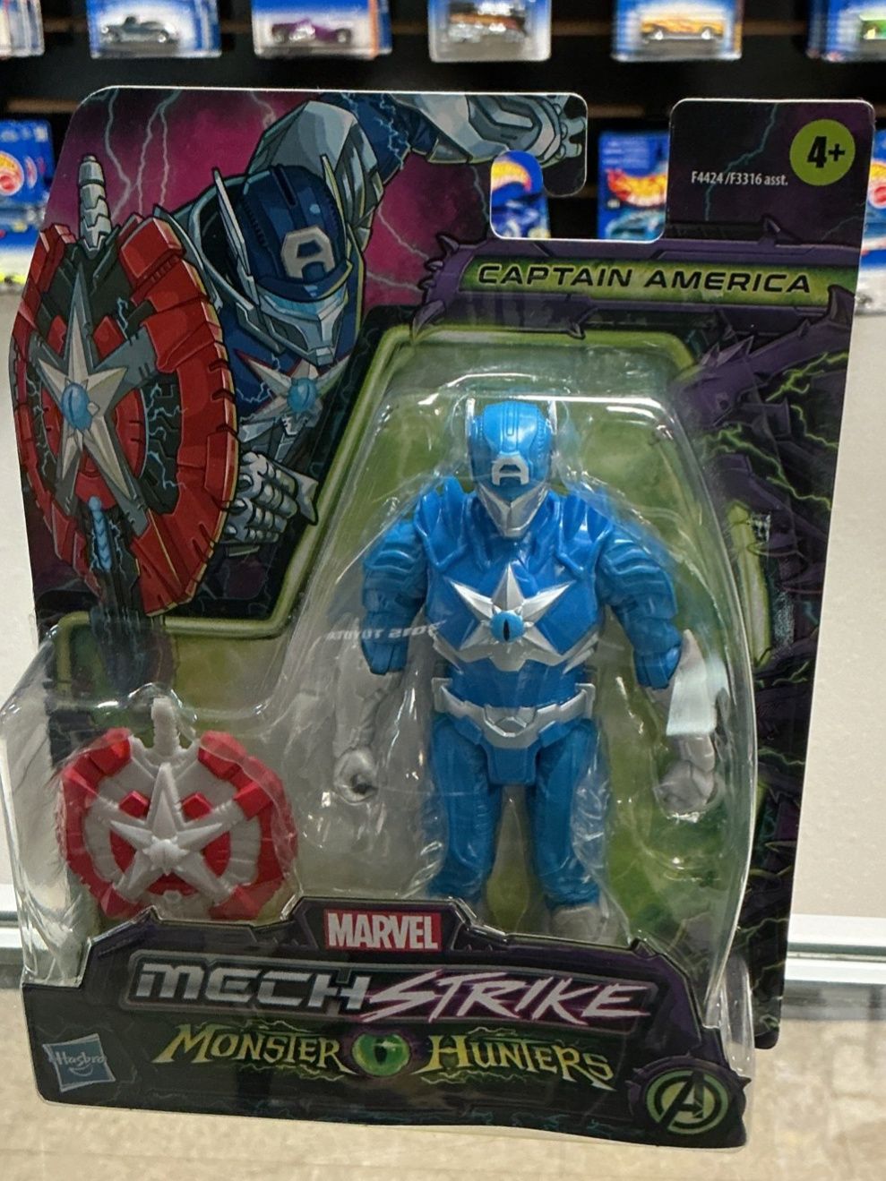 MARVEL Mech Strike MONSTER HUNTERS 6" Captain America Figure Hasbro MOC 