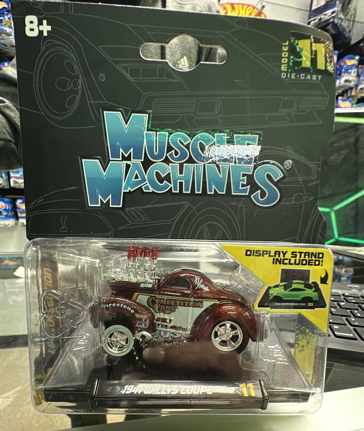 Muscle Machines 2023 Asst 2 Model 11 Red 1941 Willys Coupe 1:64 