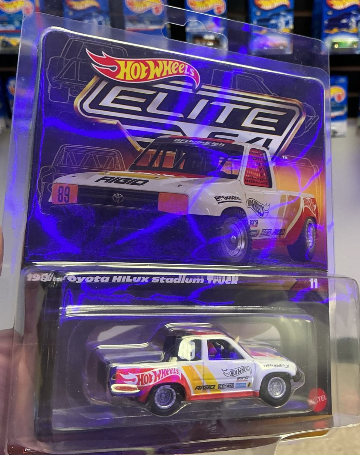 2024 Hot Wheels Elite 64 1989 Toyota Hilux Stadium Truck With Protector NEW!