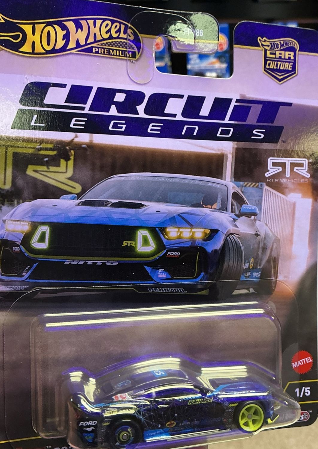 Hot Wheels 2024 Ford Mustang RTR Sepc 5-FD Circuit Legends 