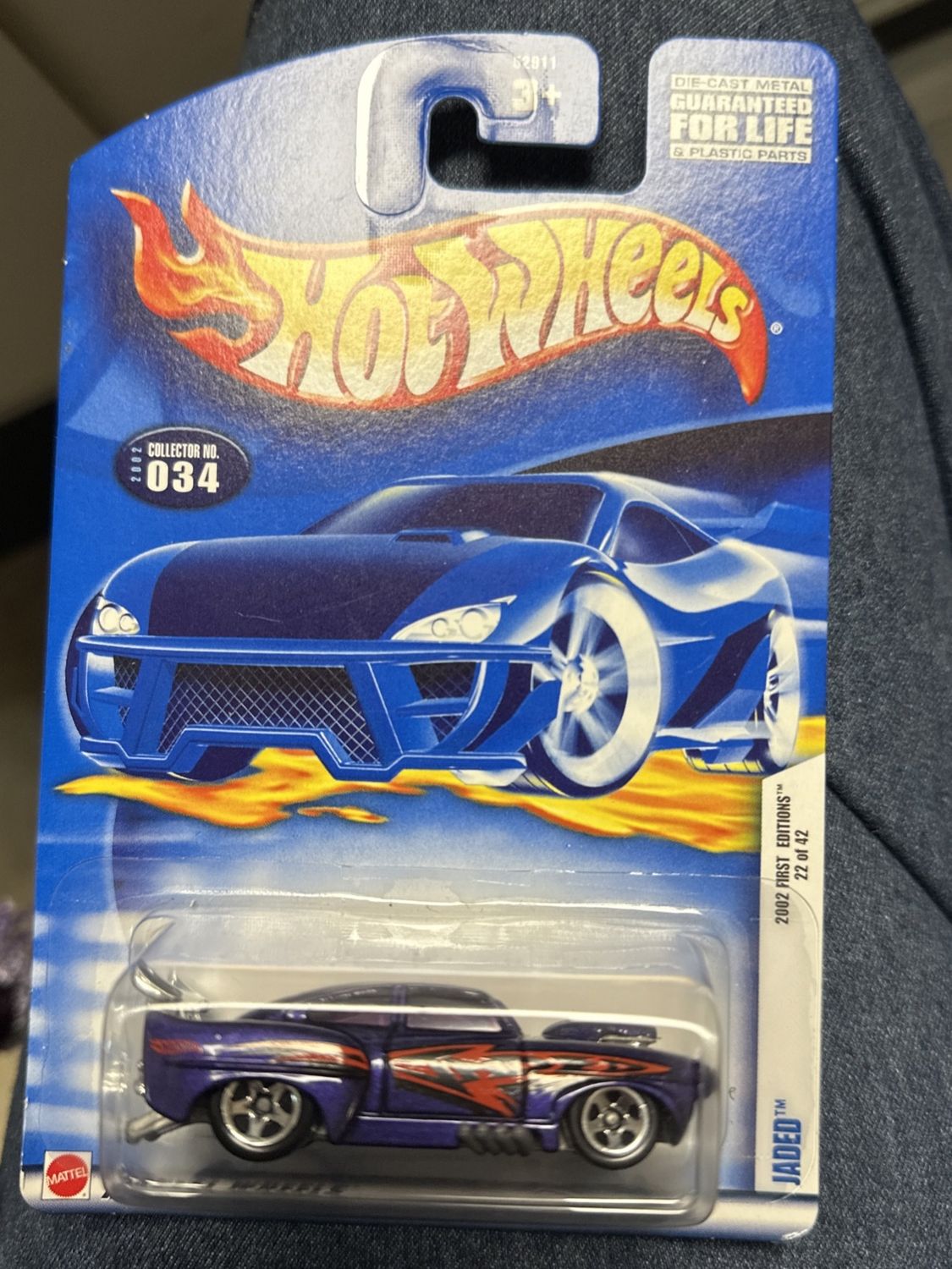 2002 Hot Wheels #34 First Editions 22/42 JADED Purple w/Chrome 5 Spoke Wheels