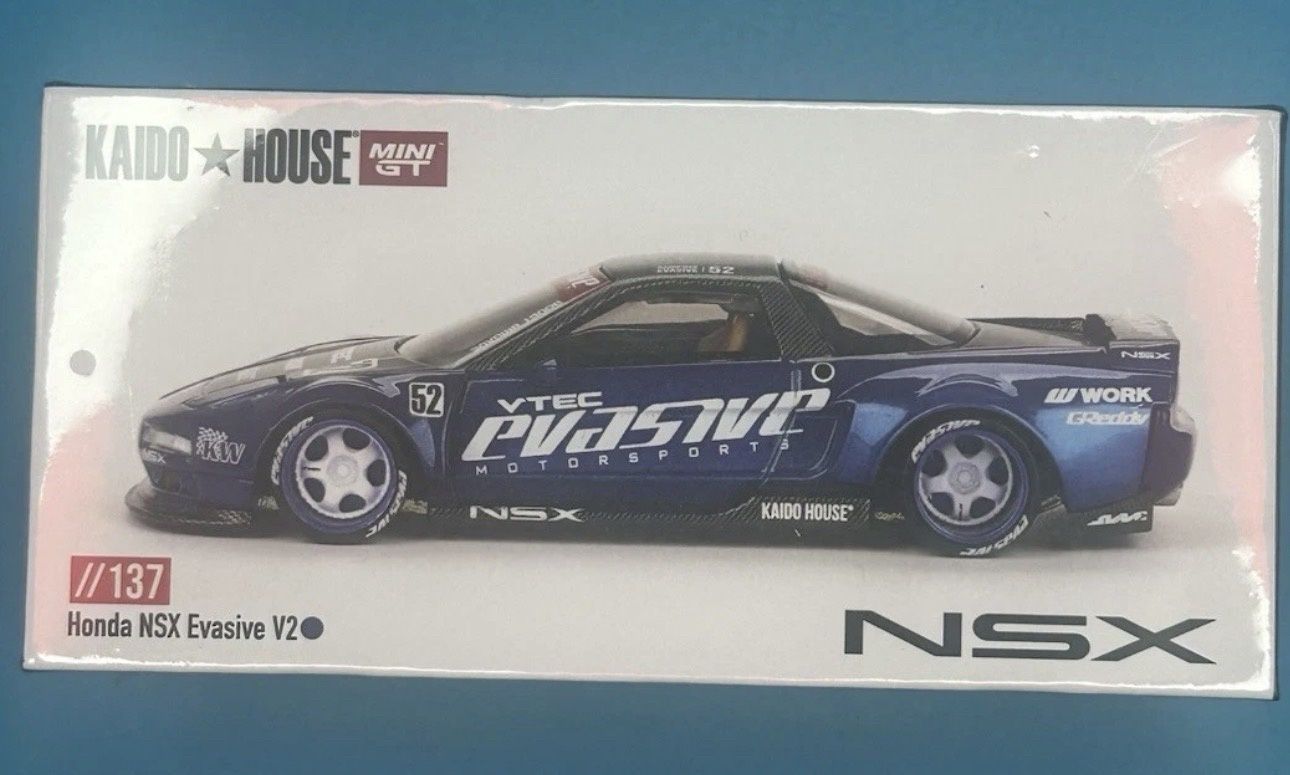 Kaido House x Mini GT Honda NSX Evasive V2 Blue KHMG137 1/64 Diecast  137