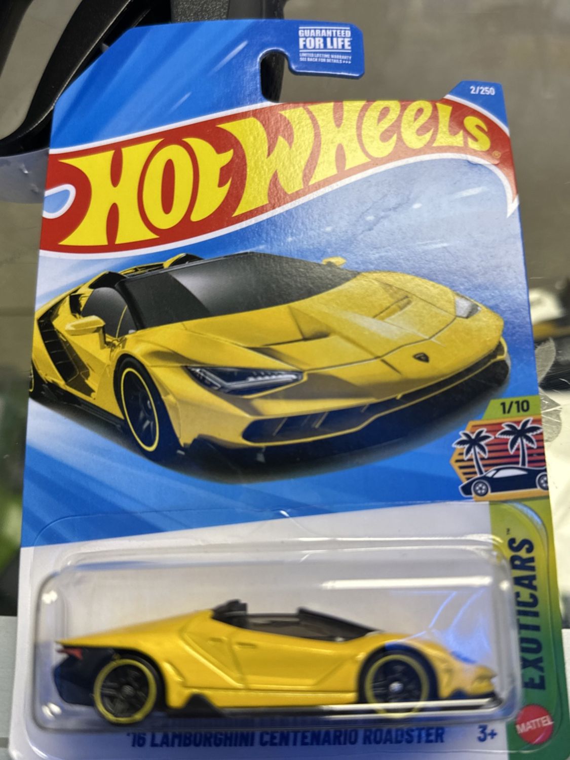 Hot Wheels 2016 LAMBORGHINI CENTENARIO ROADSTER, Yellow, Exoticars, Italian