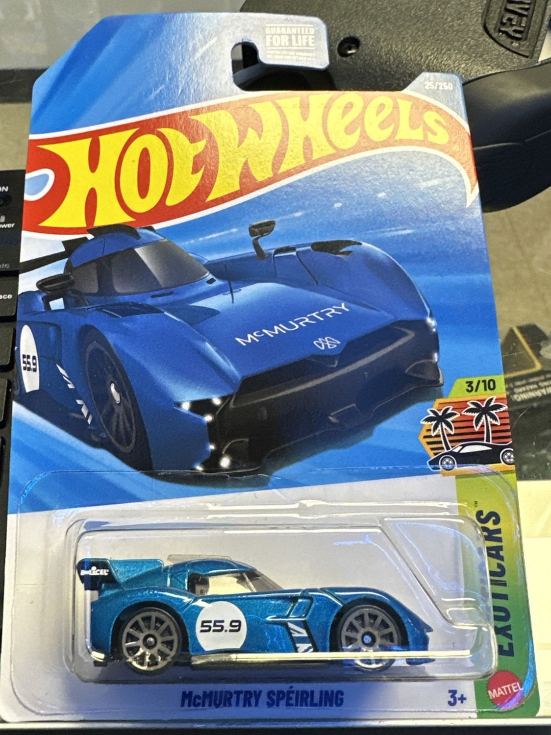 HOT WHEELS  EXOTICARS MCMURTRY SPEIRLING IN BLUE