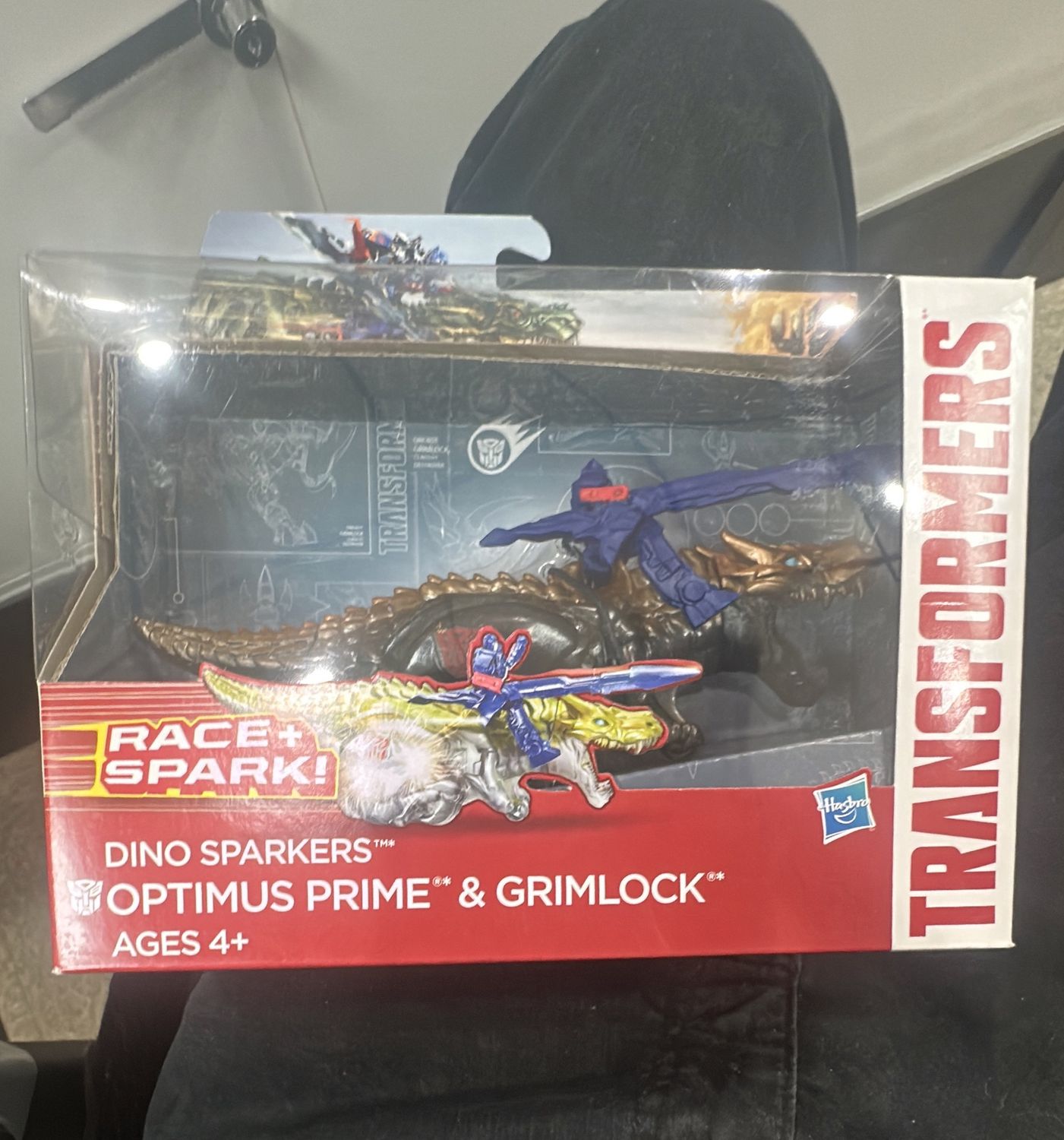 Transformers Dino Sparker Optimus and Grimlock