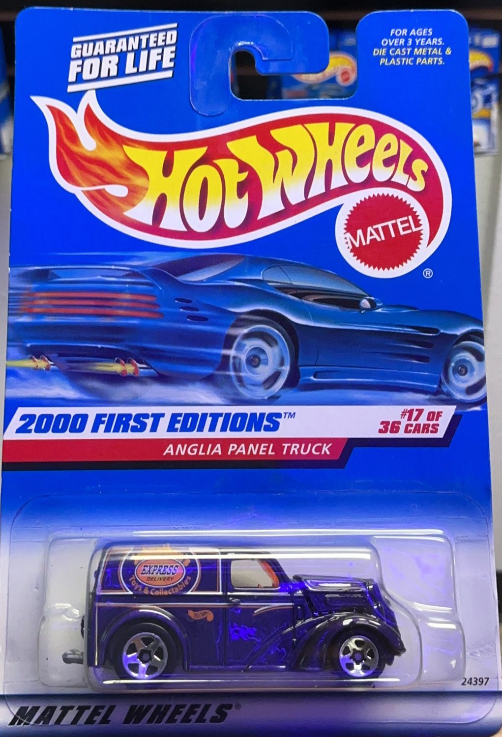 Hot Wheels 2000 First Editions Anglia Panel Truck Purple #077 17 of 36 24397