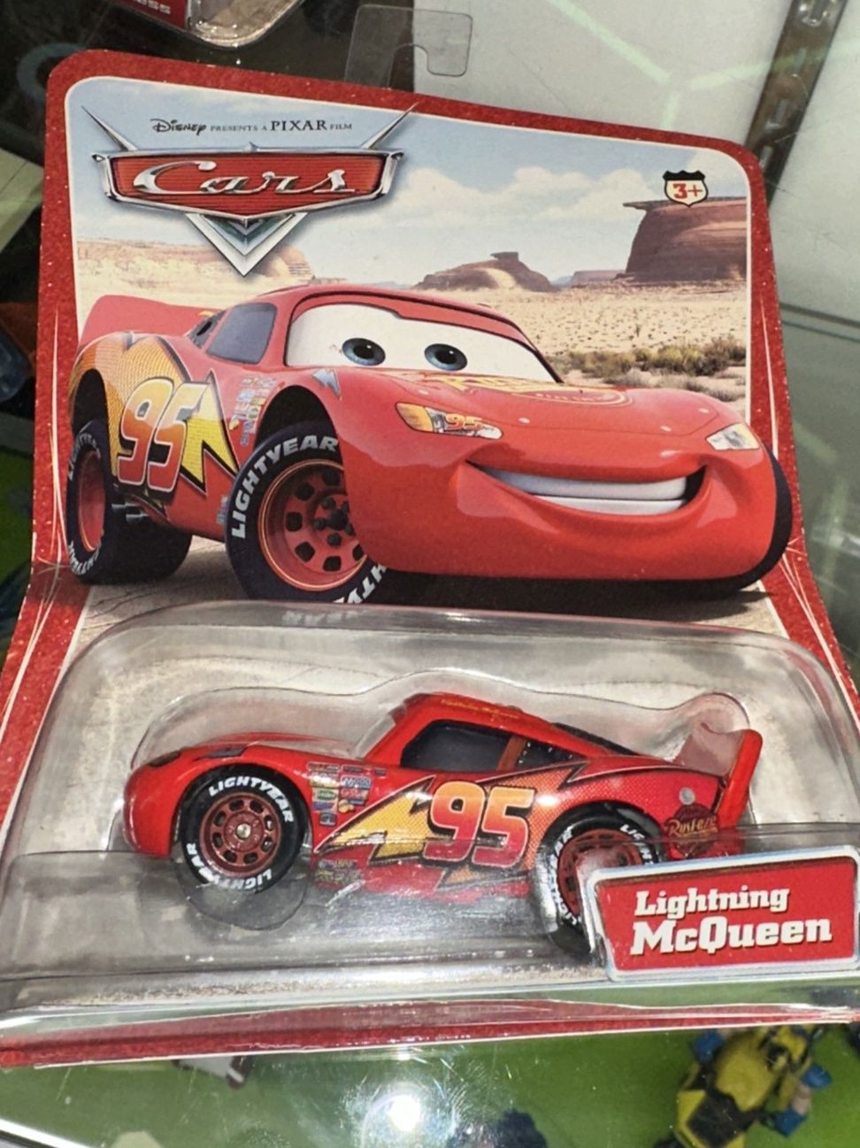 RarevDisney/Pixar Cars Lightning McQueen Diecast Car with red plate/tag