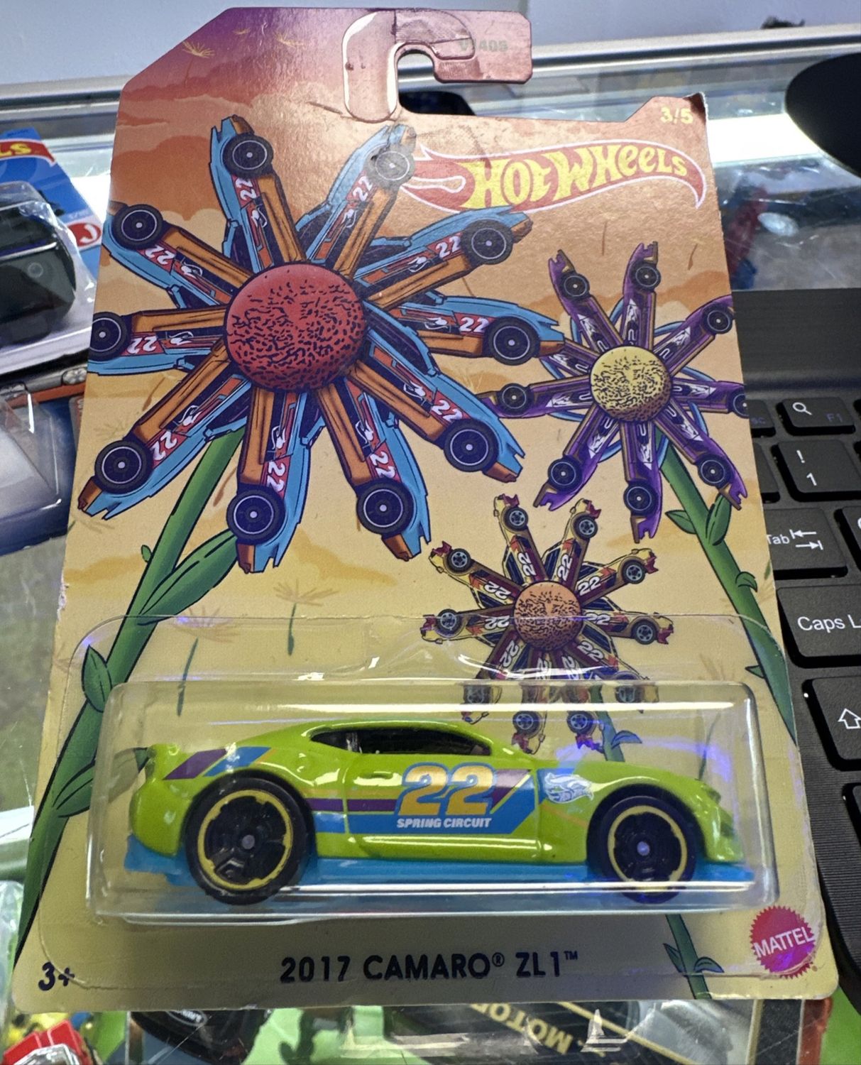 2022 Hot Wheels Spring Series 3/5 2017 Camaro ZL1 Green V1405 