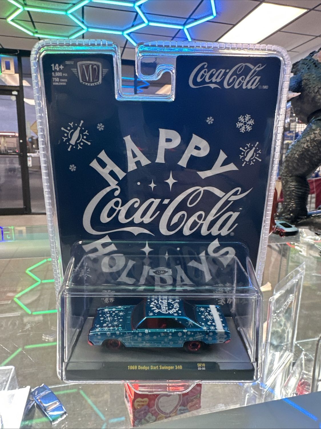 2025 M2 Machines 1969 Dodge Dart Swinger 340 Coca Cola Chase 750 Happy Holidays