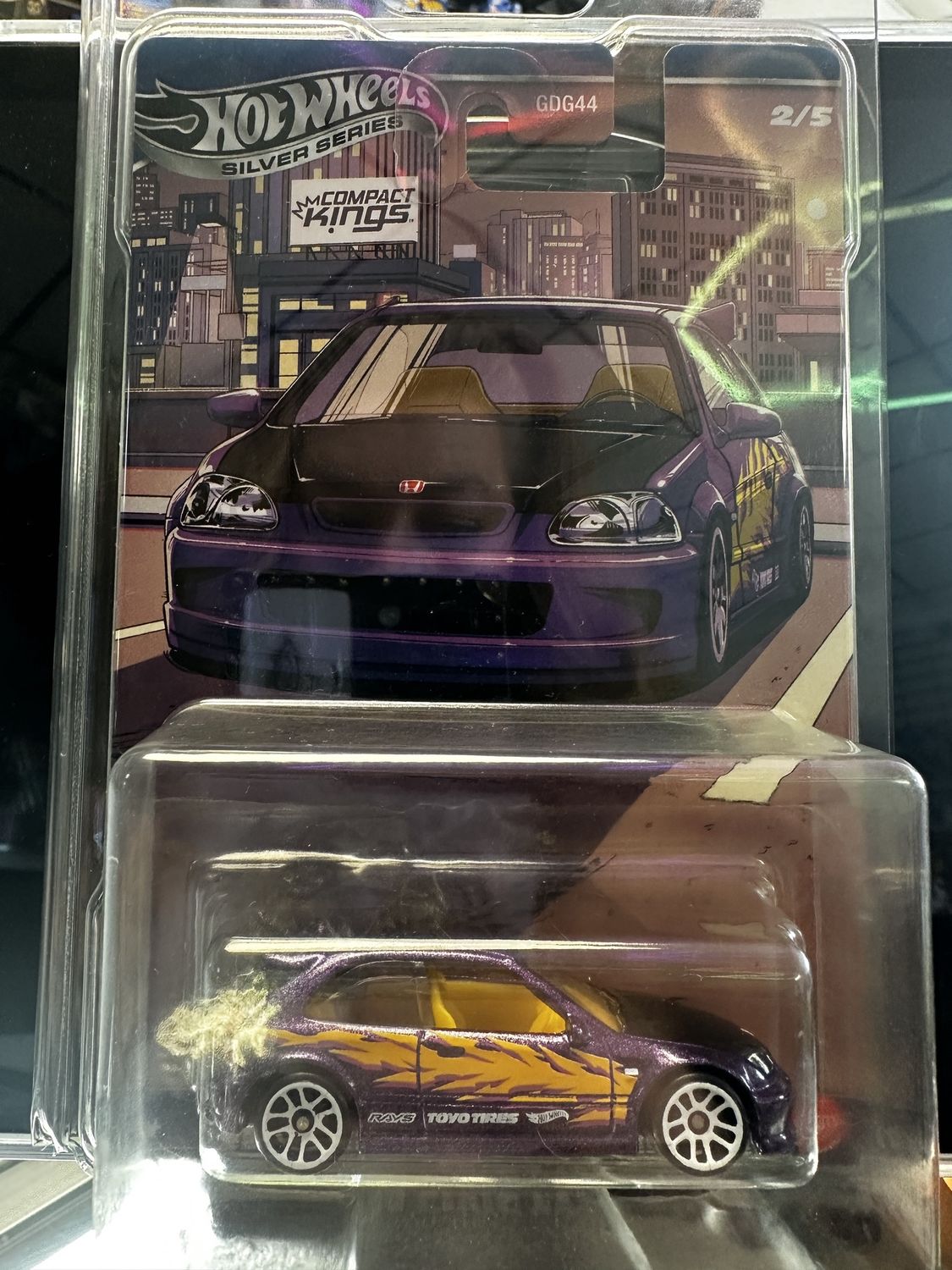 Hot Wheels 2025 Silver Series Compact Kings '99 Honda Civic Type R EK9 Purple #2