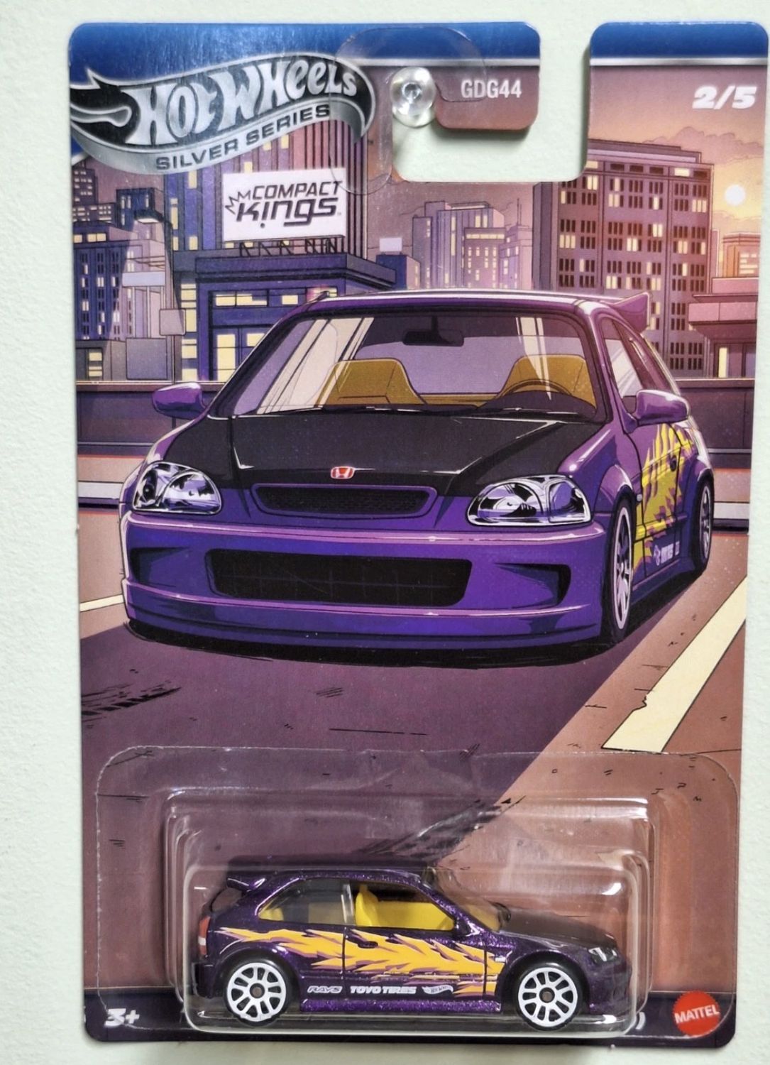 Hot Wheels 2025 Silver Series Compact Kings '99 Honda Civic Type R EK9 Purple #2
