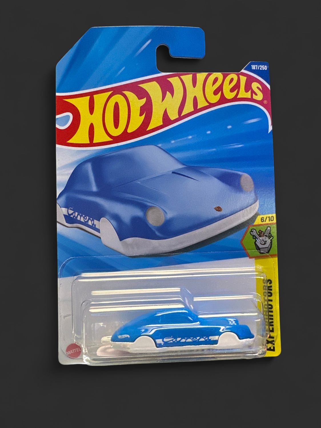 NEW Hot Wheels PORSCHE 911 CARRERA CLIP Key Chain Toy Blue White