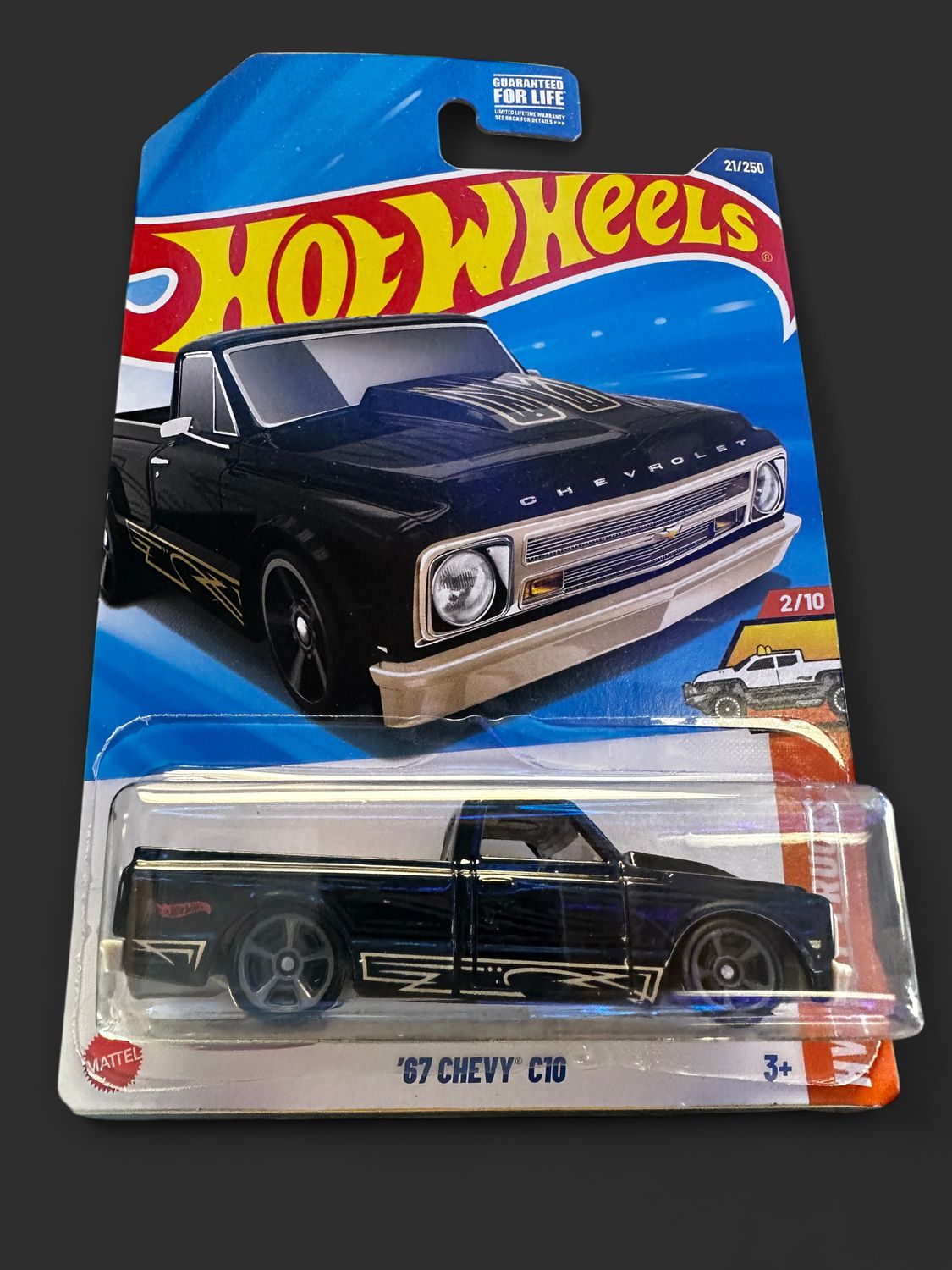 HOT WHEELS 2025 '67 CHEVY C10 BLACK 21/250 HYX51 HW HOT TRUCKS RYU ASADA DESIGN