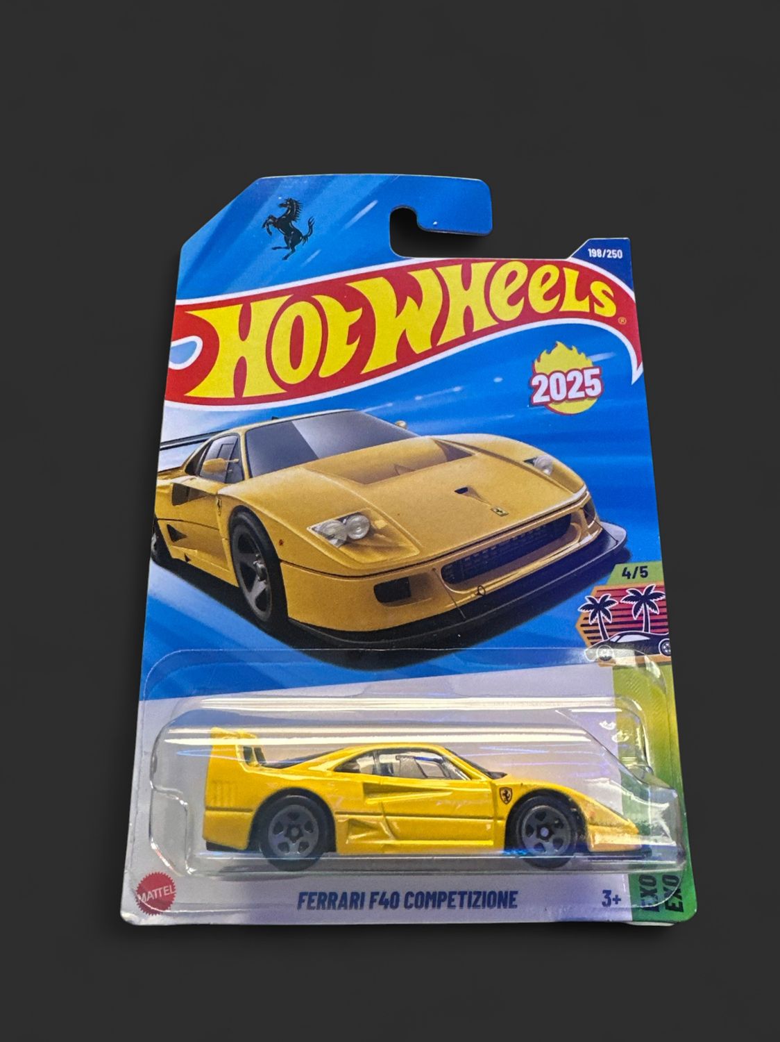 Hot Wheels 2025 Mainline Exotics Ferrari F40 Competizione Yellow #198