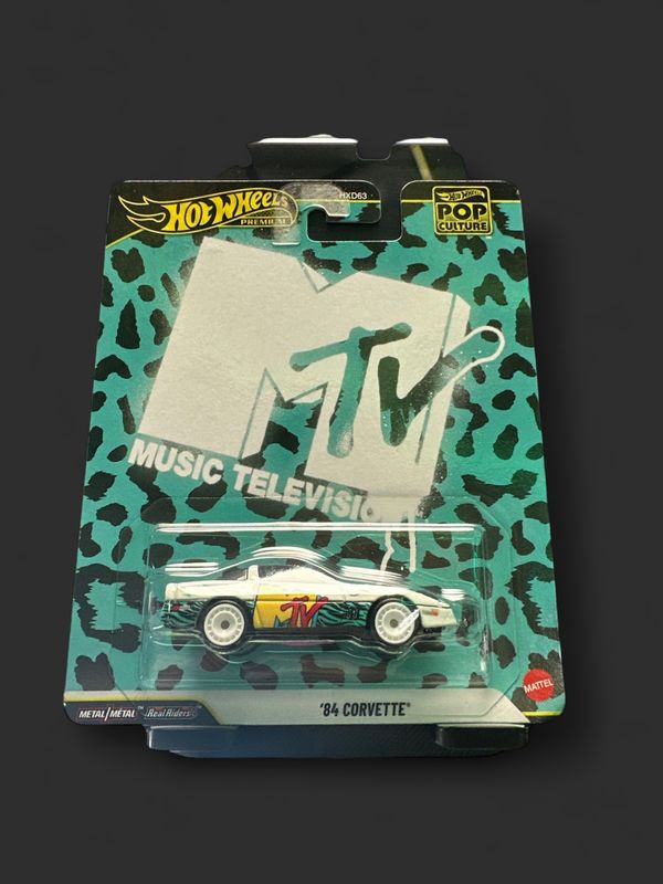 HOT WHEELS PREMIUM POP CULTURE MTV MUSIC TELEVISION 84 CORVETTE NEW
