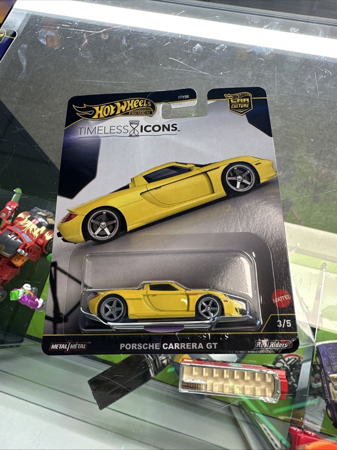 Hot Wheels Porsche Carrera GT Yellow JBK91 3/5 2025 Car Culture Timeless Icons