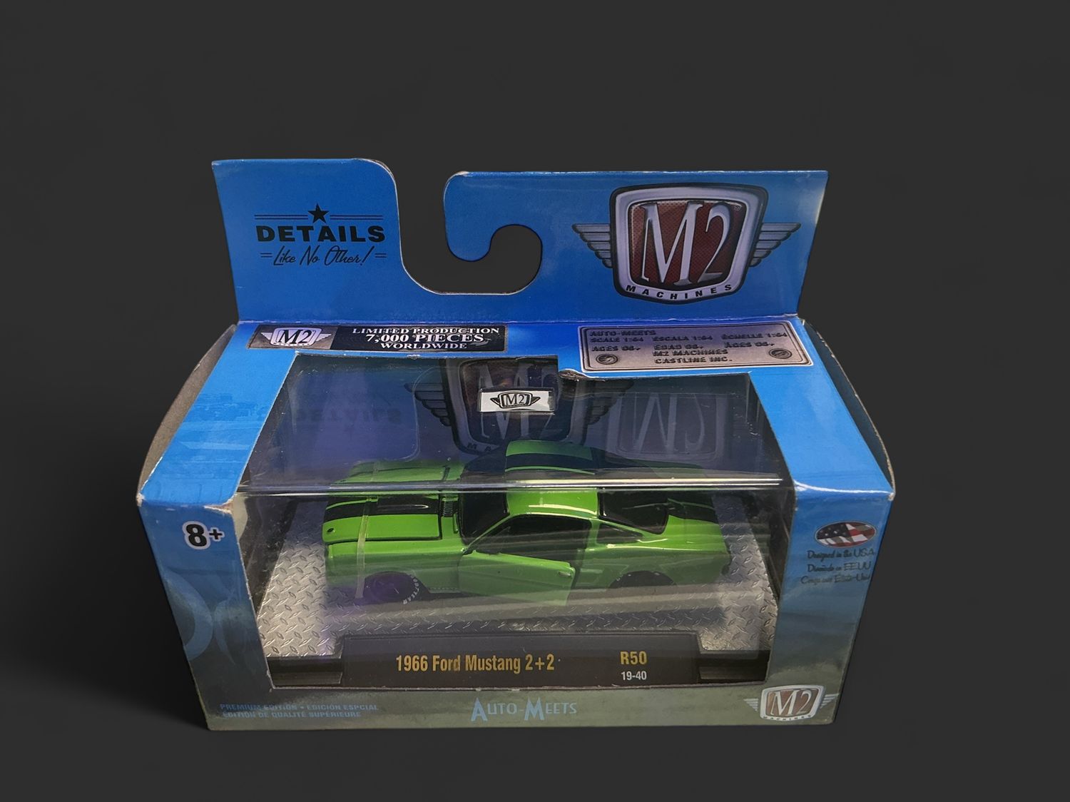 M2 Machines 1/64 1966 Ford Mustangs 2+2 Green R50  NIB