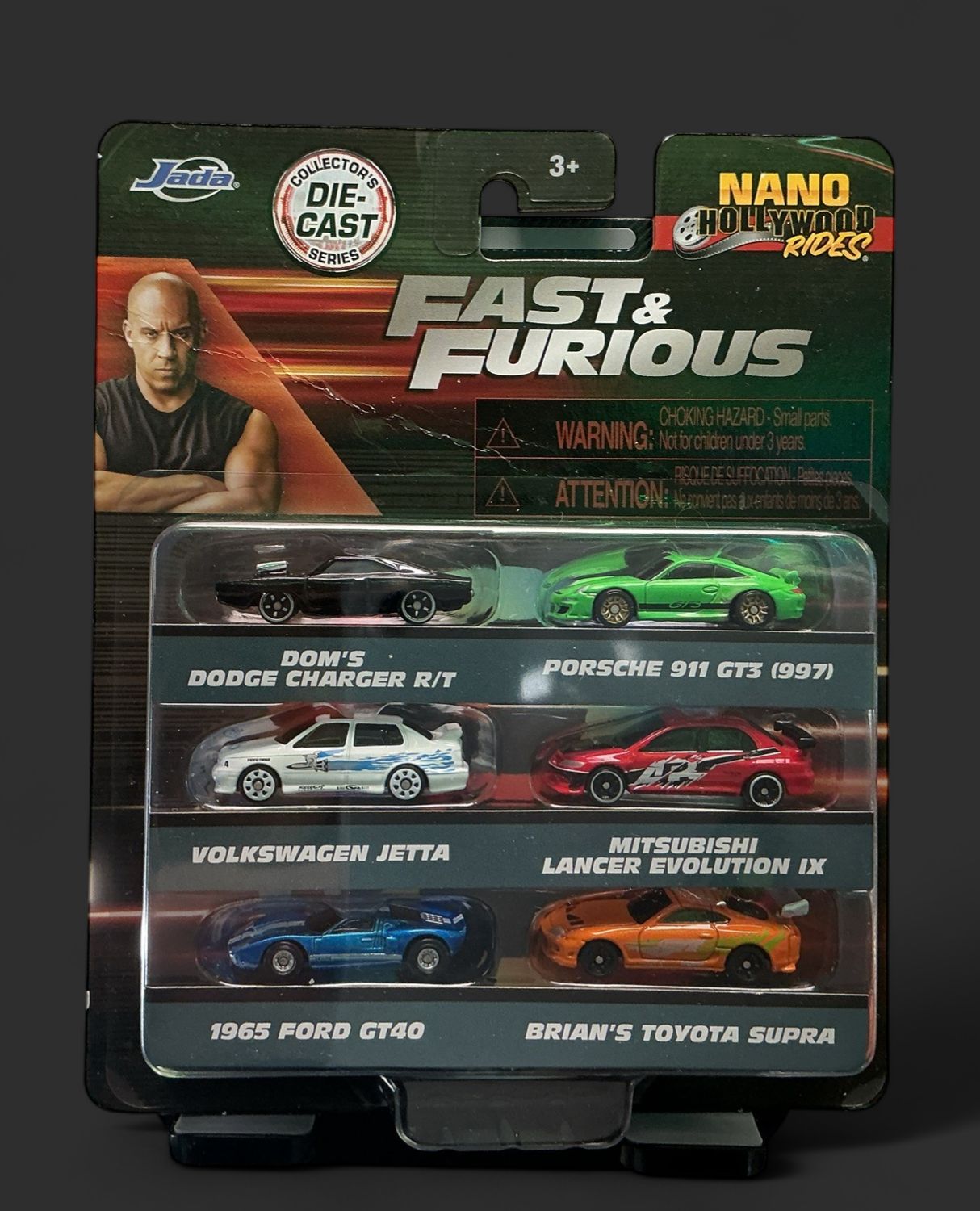 Fast &amp; Furious 1.65" Nano Hollywood Rides Collector's Die-Cast Series Cars, 6ct