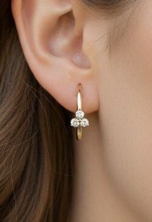 14KY .21tw diamond Huggies