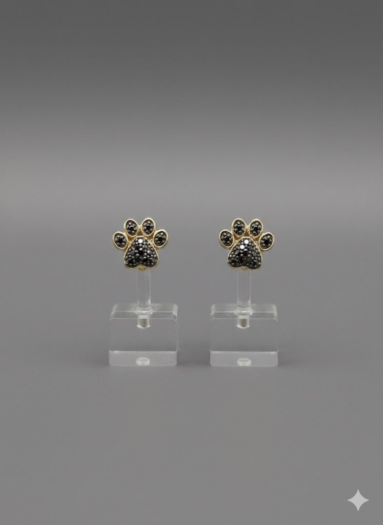 14K YG .07tw Diamond Paw