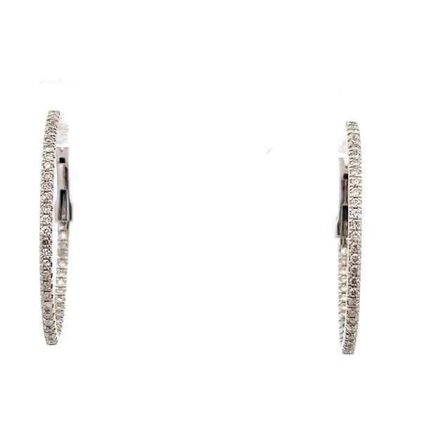 14k .52tw Natural diamond hoops inside out