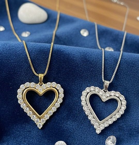 925 Heart CZ Pendants