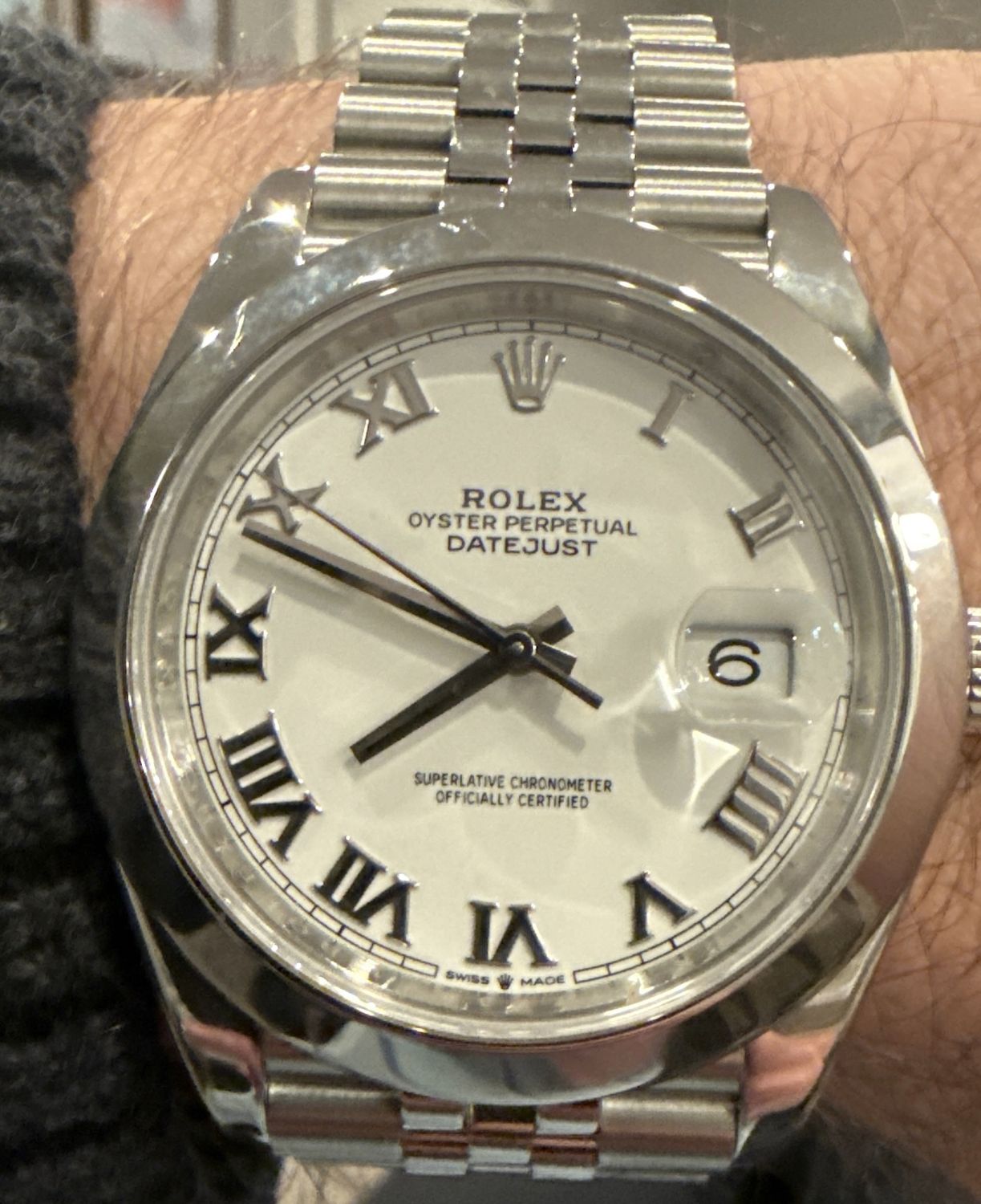 Rolex Datejust White Roman Numeral Dial 41MM