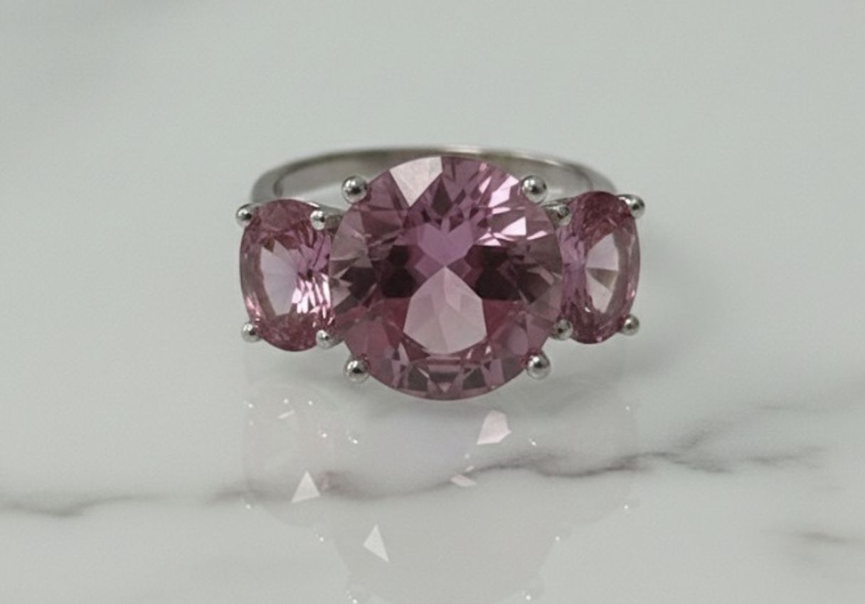 14KW EFFY 8.0CT PINK TOPAZ 4.3G