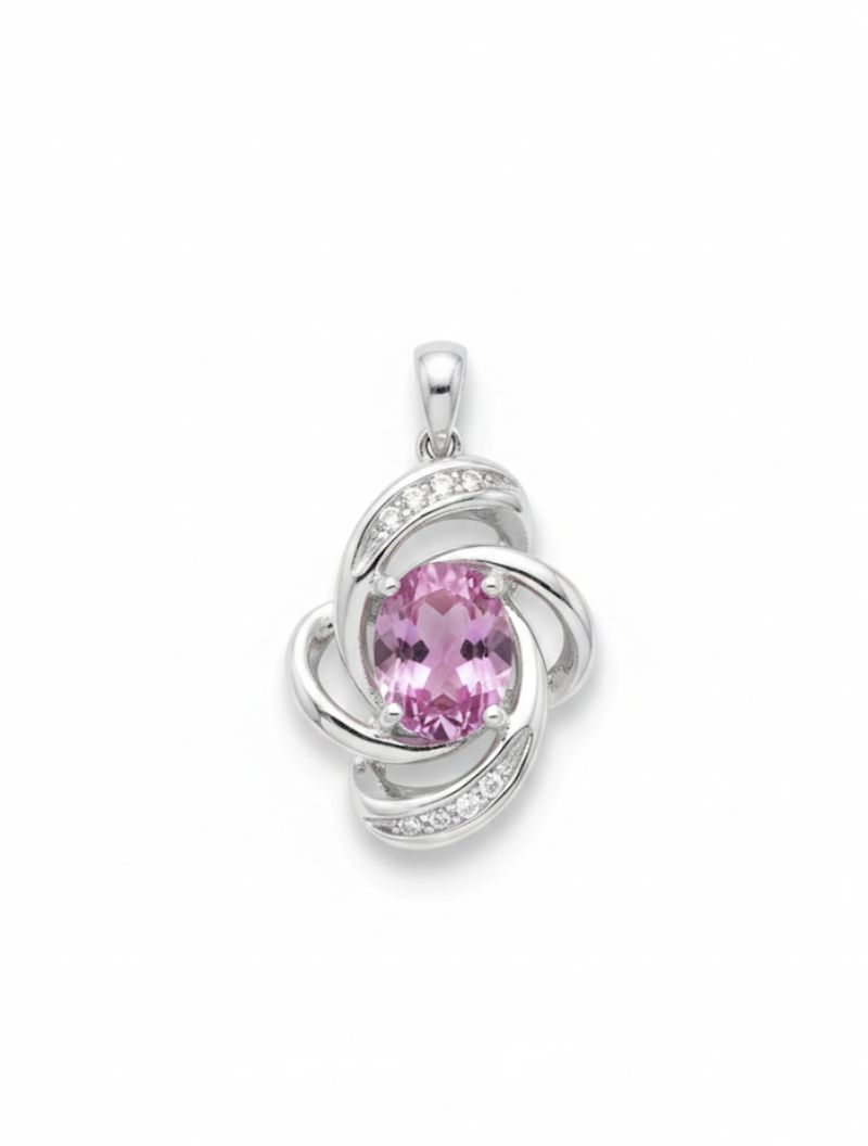 925 Pink Topaz Pendant