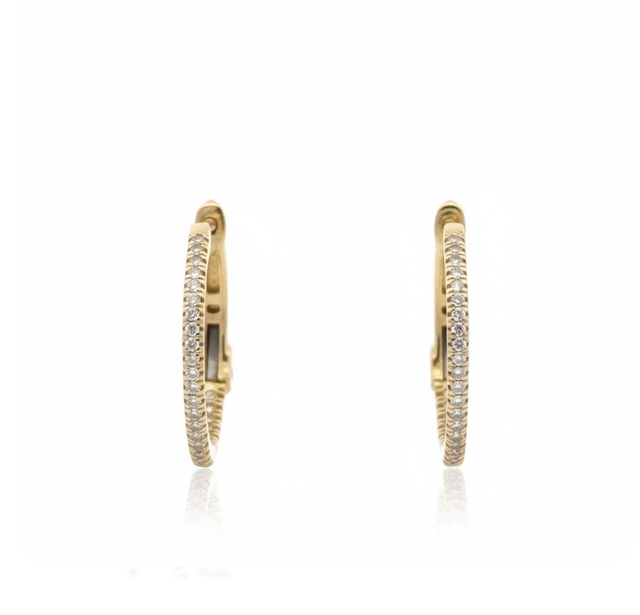 14k .18tw Dia Huggie, Colour: yg