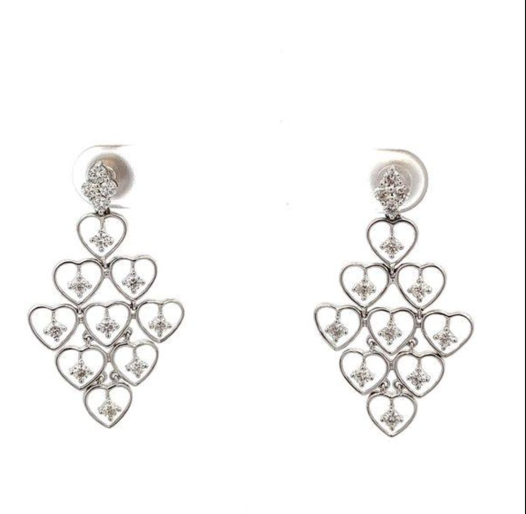 18K WG .94TW DIA EARRING