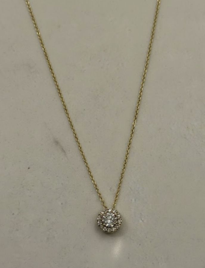 14KY .35TW DIAMOND PENDANT