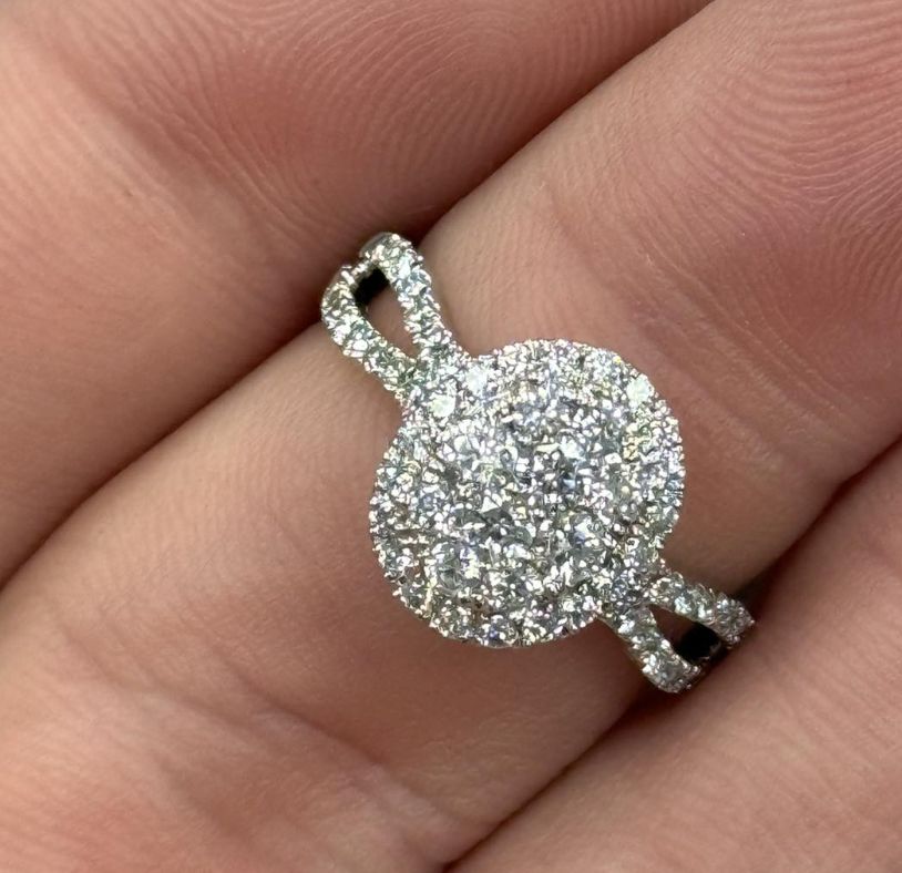 14kw 1.03ct LAB DIA RING