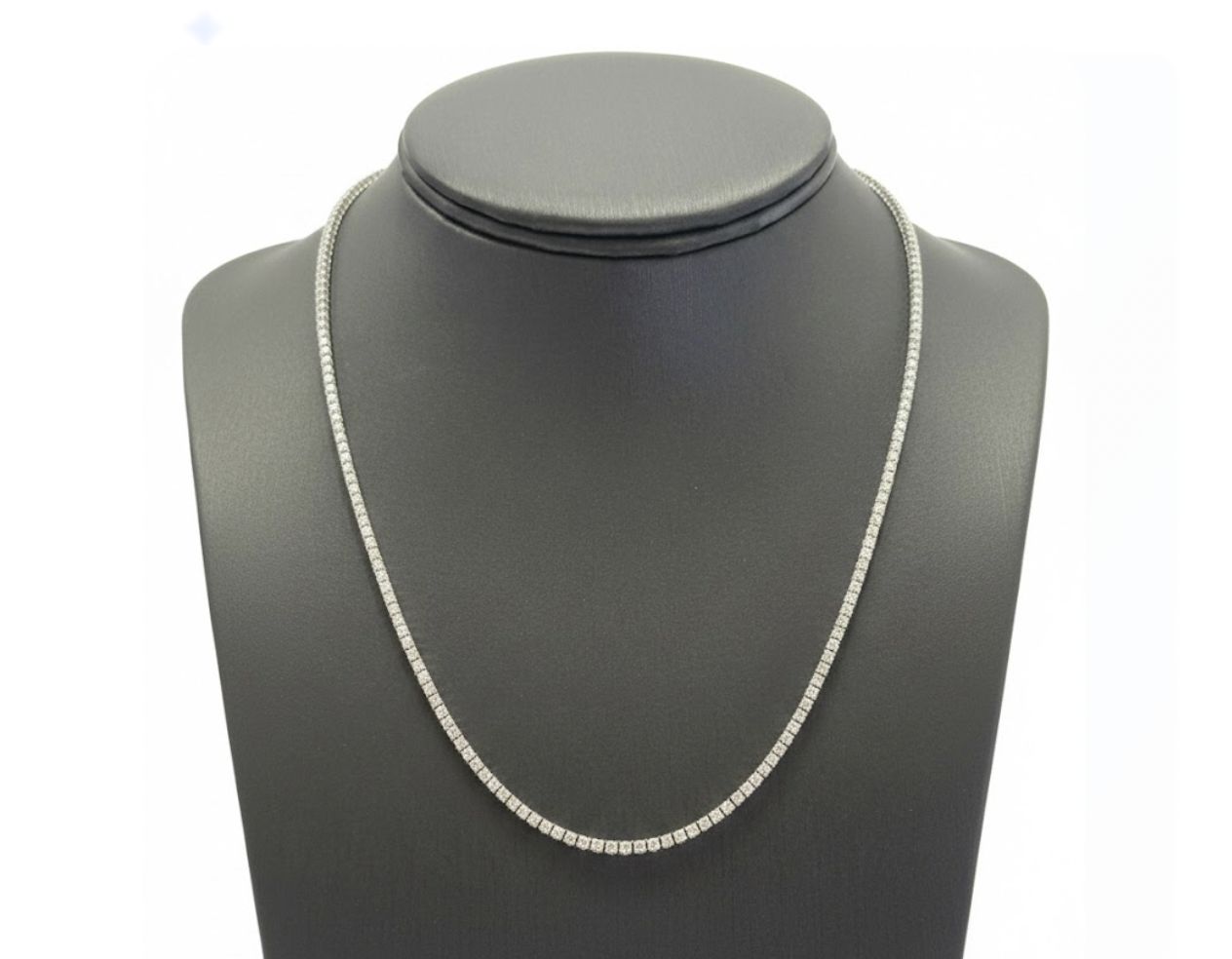 14KW 5CTW LAB DIA TENNIS NECKLACE
