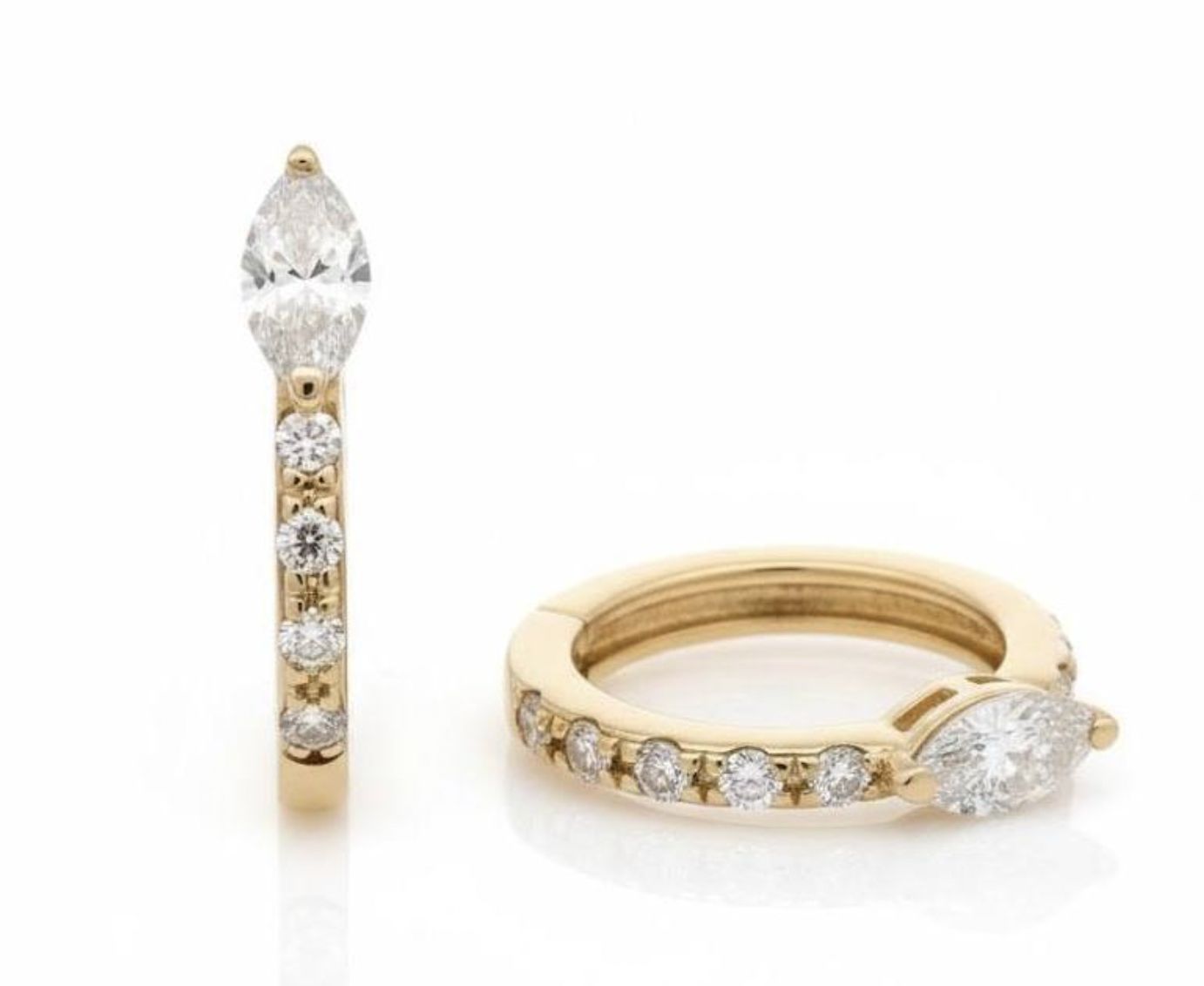 14KY .25CTW LAB DIA HUGGIES