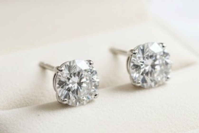 14K 2.75CTW LAB DIA STUDS