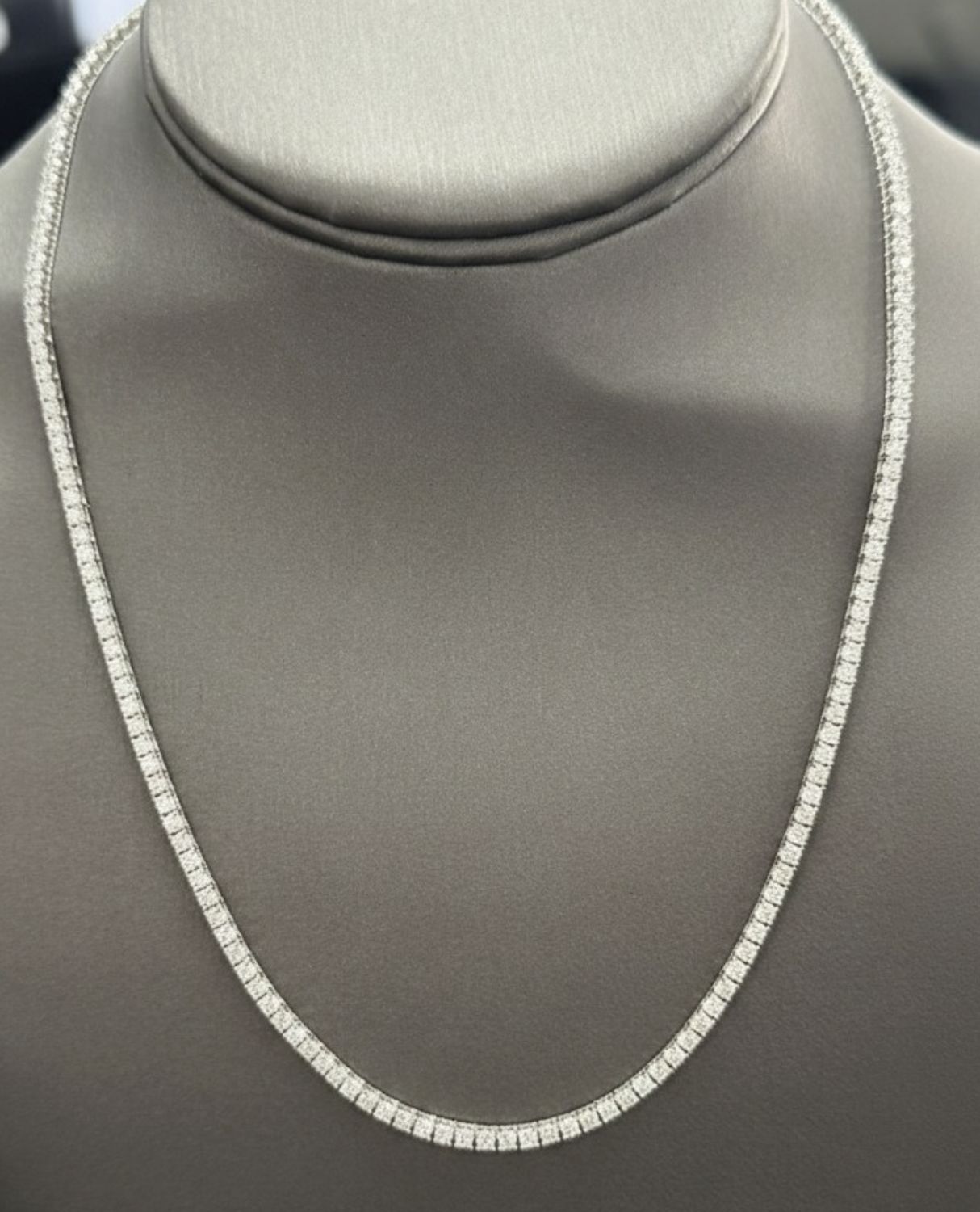 14KW 10.35TW LAB DIA TENNIS NECKLACE