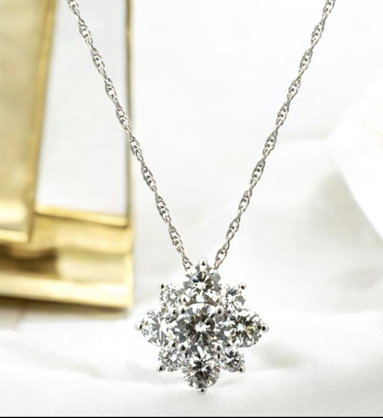 14K .75CTW LAB DIA PENDANT