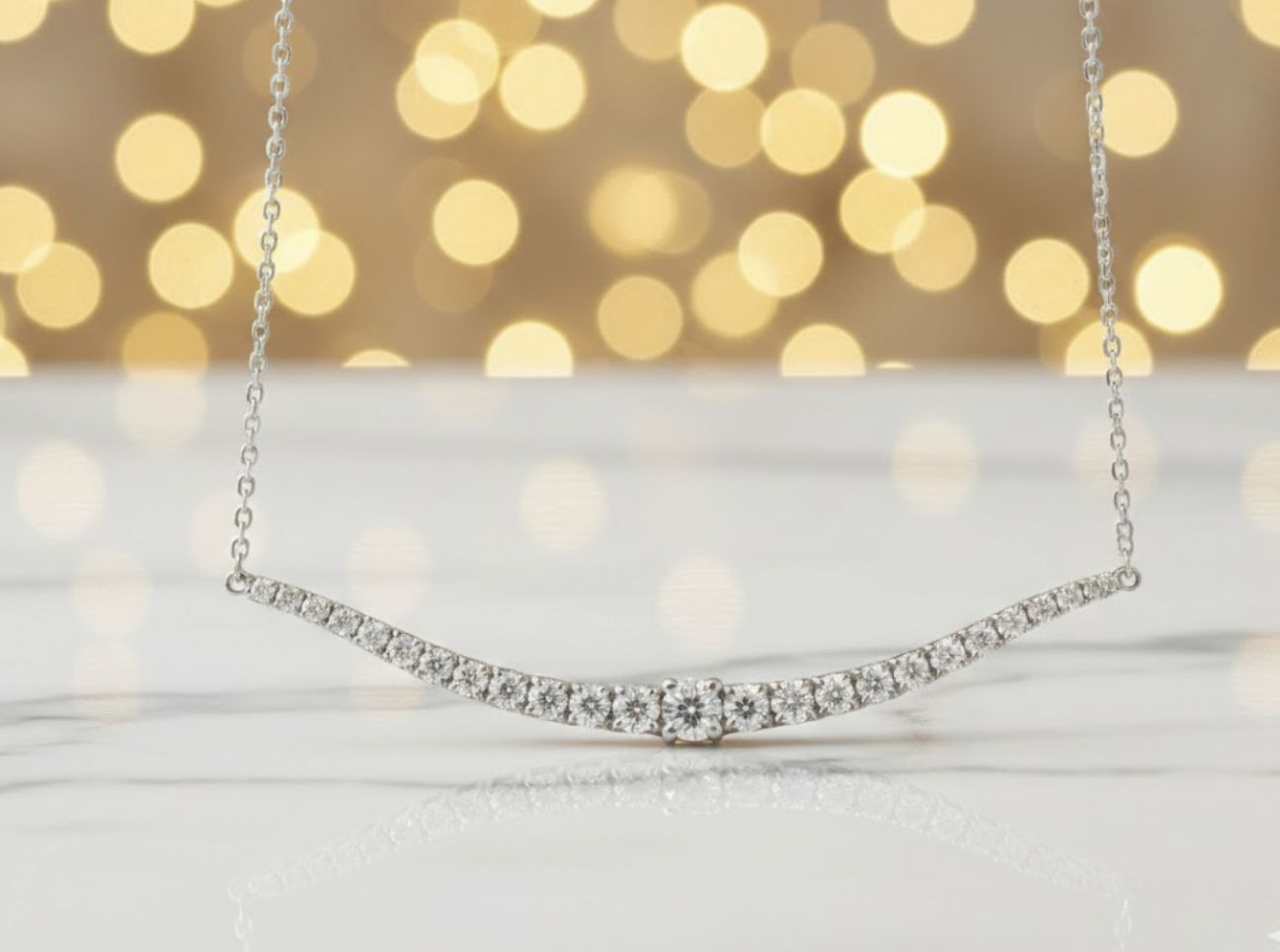 14KW 1.50CTW LAB DIA NECKLACE