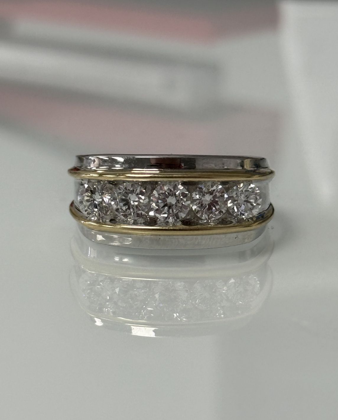 14K 1.53CTTW LAB DIA MENS RING