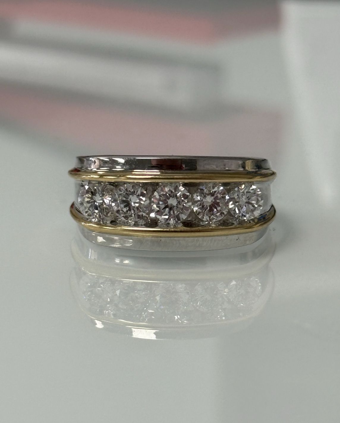 14K 1.53CTTW LAB DIA MENS RING